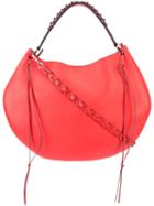 Loewe Fringed Detail Tote, Women's, Red, Calf Leather
