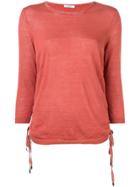 Peserico Ruched Detail Jumper - Orange