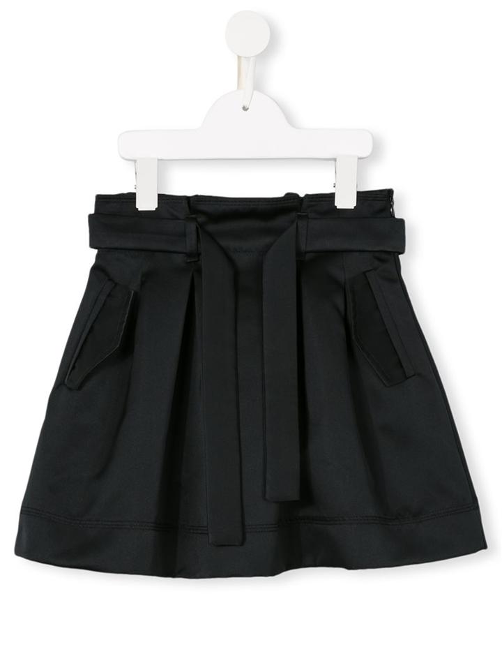 No21 Kids Pleated Skirt, Kids Unisex, Size: 11 Yrs, Black, Polyester