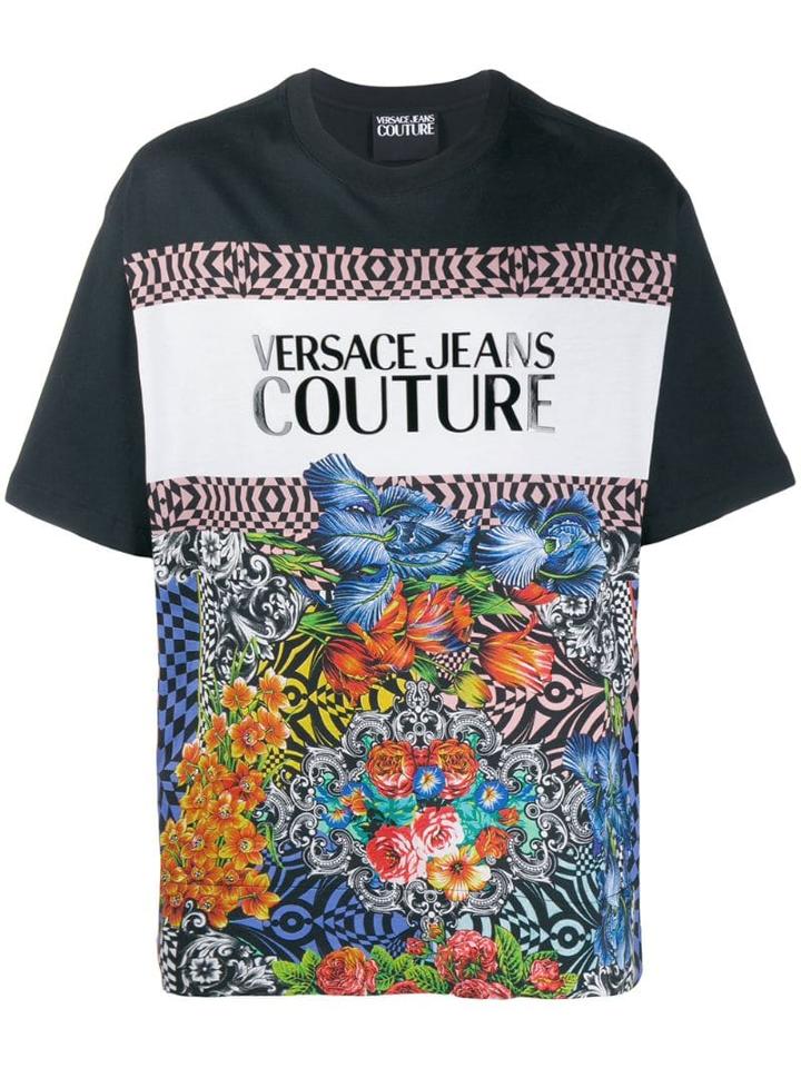 Versace Jeans Couture Barocco Print T-shirt - Black