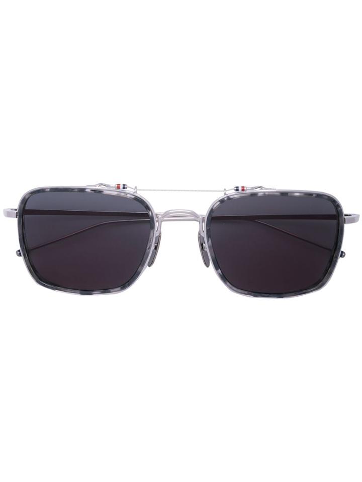 Thom Browne Eyewear Square Frame Sunglasses - Silver
