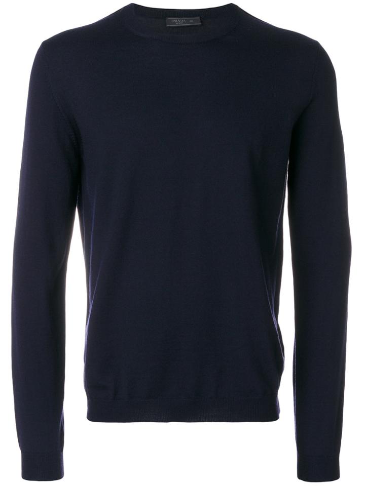 Prada Crew Neck Sweater - Blue