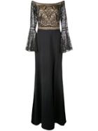 Tadashi Shoji Sequinned Strapless Gown - Black