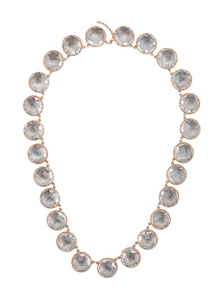 Larkspur & Hawk Olivia Grey Button Riviere Necklace - Gold