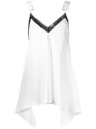 Mm6 Maison Margiela Lace Trim Long-line Camisole - White