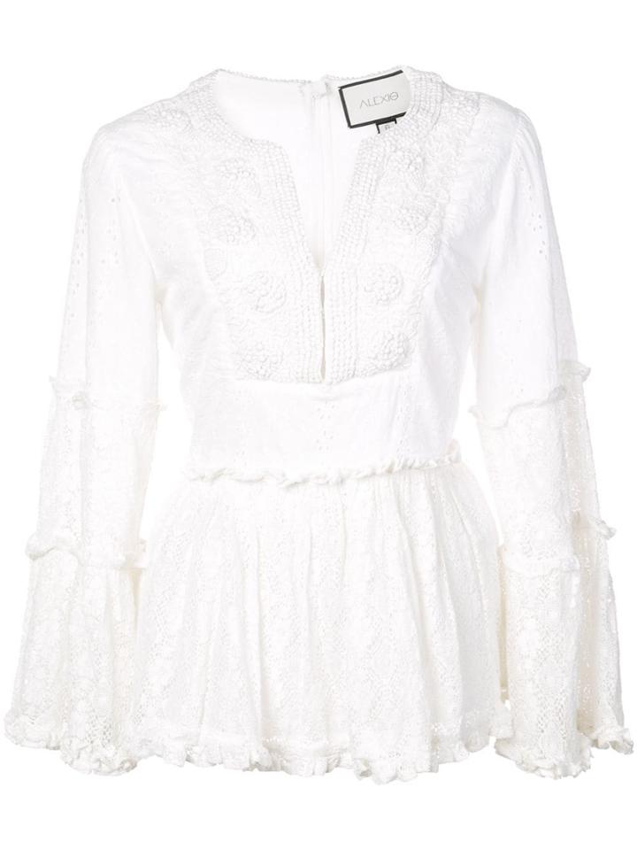 Alexis Embroidered Top - White