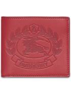 Burberry Embossed Crest Leather International Bifold Wallet - Pink &