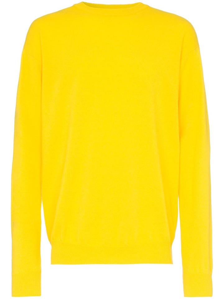 Calvin Klein Jeans Est. 1978 Crew Neck Long Sleeved Jumper - Yellow