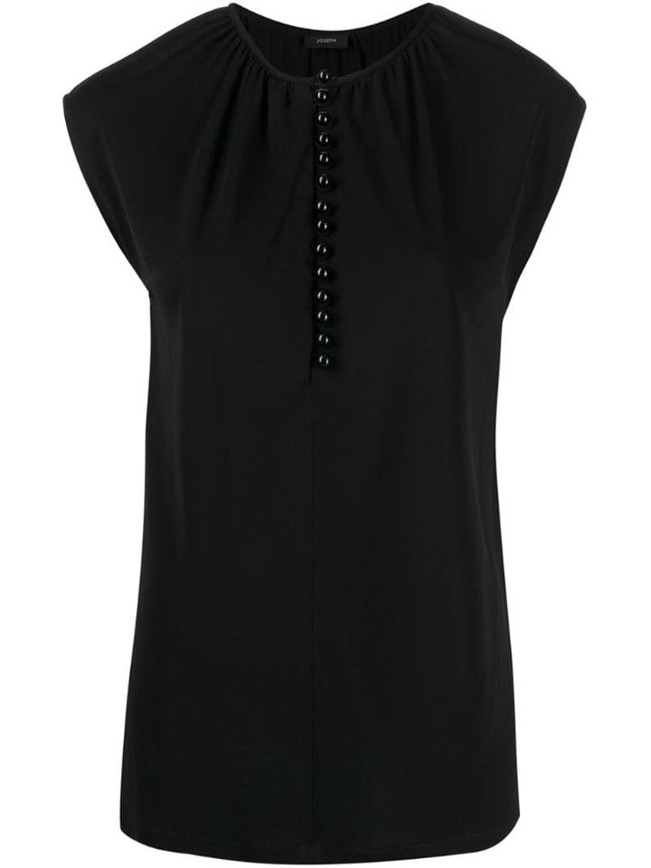Joseph Button Trim Tank Top - Black
