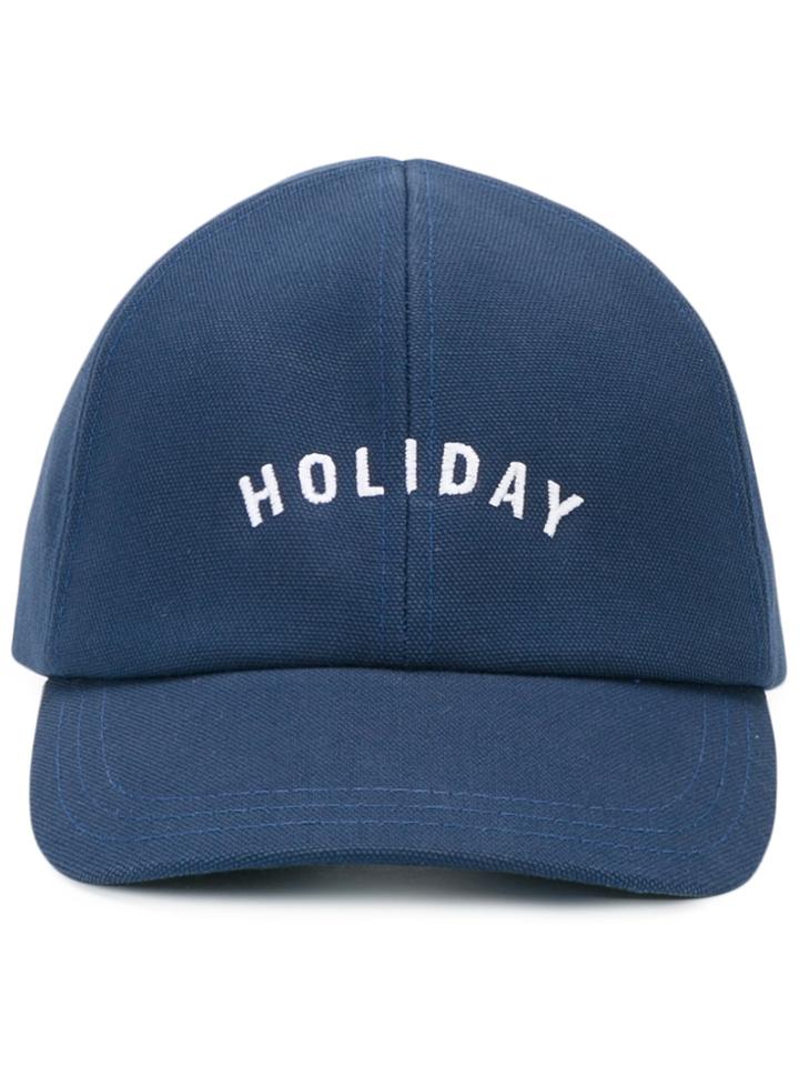 Holiday Logo Embroidered Cap - Blue