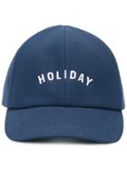 Holiday Logo Embroidered Cap - Blue
