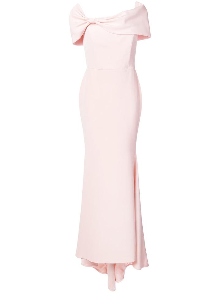 Christian Siriano - Flared Gown Dress - Women - Spandex/elastane/silk Crepe - 6, Pink/purple, Spandex/elastane/silk Crepe