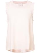 Cinq A Sept Frill Trim Shell Top - Pink & Purple