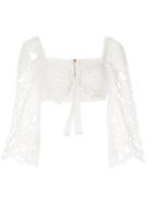 Alice Mccall Baudelaire Cut-out Crop-top - White