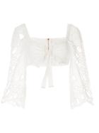 Alice Mccall Baudelaire Cut-out Crop-top - White
