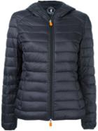Save The Duck Hooded Puffer Jacket, Women's, Size: 1, Black, Nylon/polyester