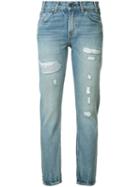 Levi's Distressed High-rise Jeans, Women's, Size: 25, Blue, Cotton