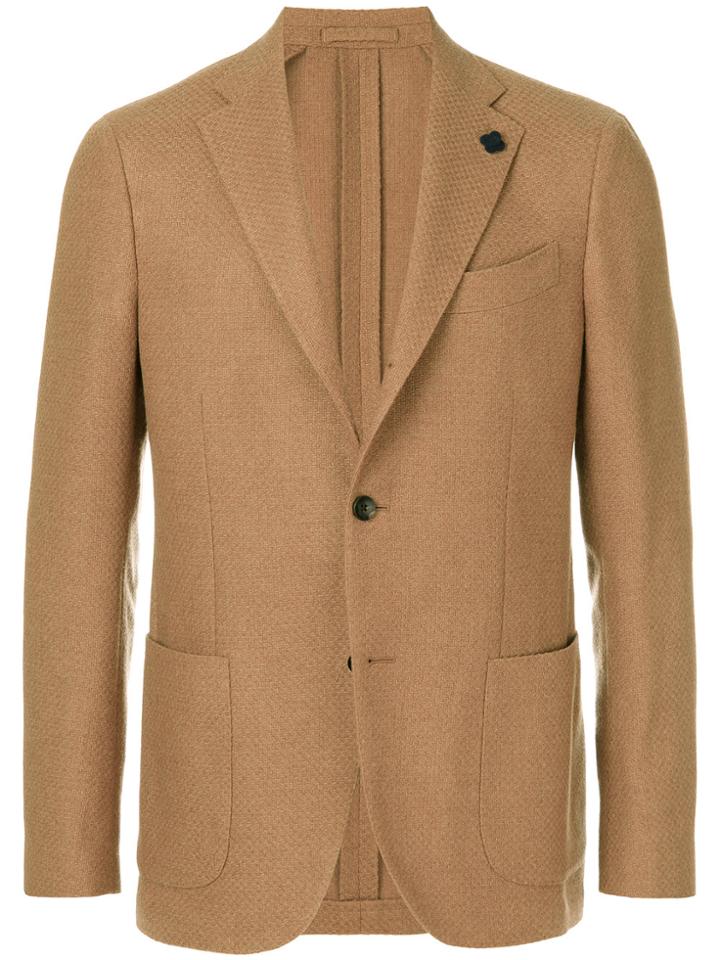 Lardini Two Button Blazer - Nude & Neutrals