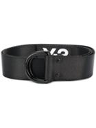 Y-3 Logo D-ring Buckle Belt - Black