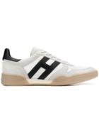 Hogan Panelled Lace-up Sneakers - Grey
