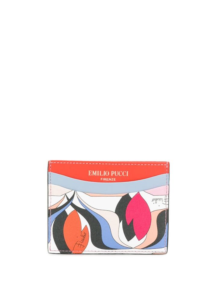 Emilio Pucci Printed Card Holder - Orange