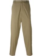 Wooyoungmi Tapered Cropped Trousers, Men's, Size: 52, Green, Cotton/polyester/polyurethane