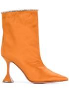 Amina Muaddi Mia Pointed Boots - Orange