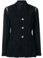 Jean Paul Gaultier Pre-owned Lace-up Sleeves Fitted Blazer - Black