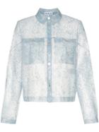 Paskal Reflective Translucent Printed Jacket - Blue