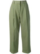 Ymc Plain Cropped Trousers - Green