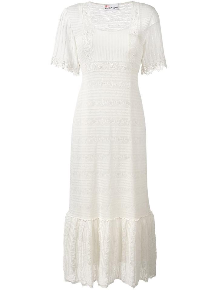 Red Valentino Lace Maxi Dress, Women's, Size: Small, Nude/neutrals, Cotton/polyamide/polyester/viscose