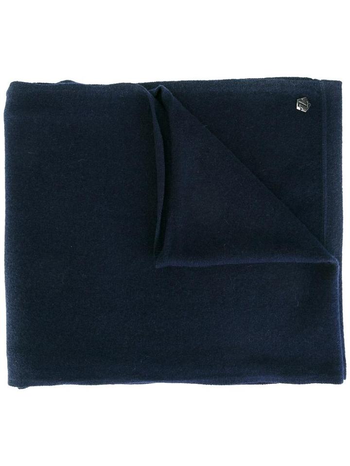 Z Zegna Knit Scarf, Men's, Blue, Cashmere/polyamide