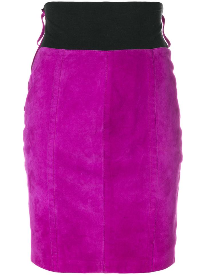 Gianfranco Ferre Vintage Fitted Short Skirt - Pink & Purple