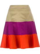 Etro - Colour Block Skirt - Women - Cotton/spandex/elastane - 44, Nude/neutrals, Cotton/spandex/elastane