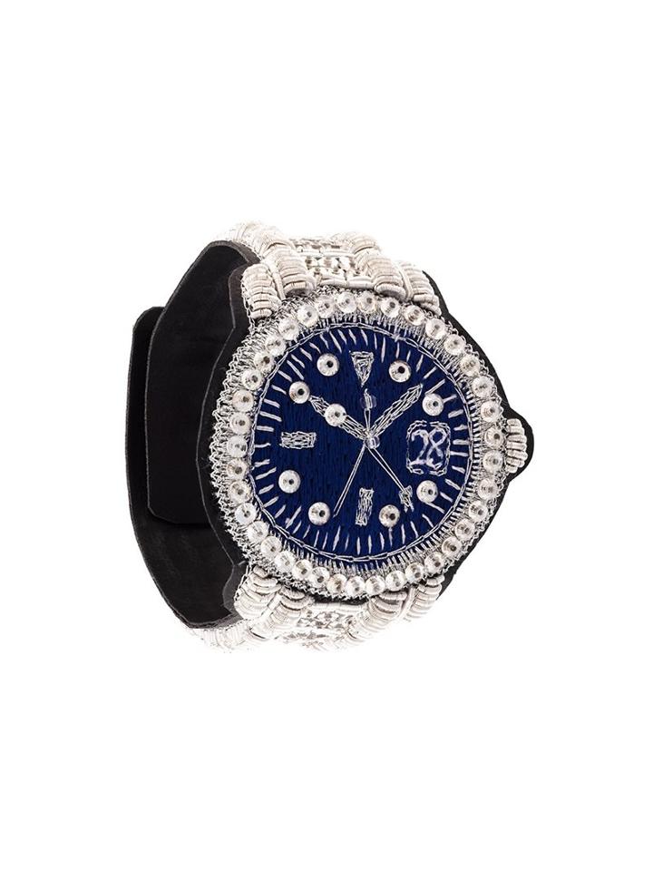Walter Van Beirendonck Metallic 'watch' Bracelet