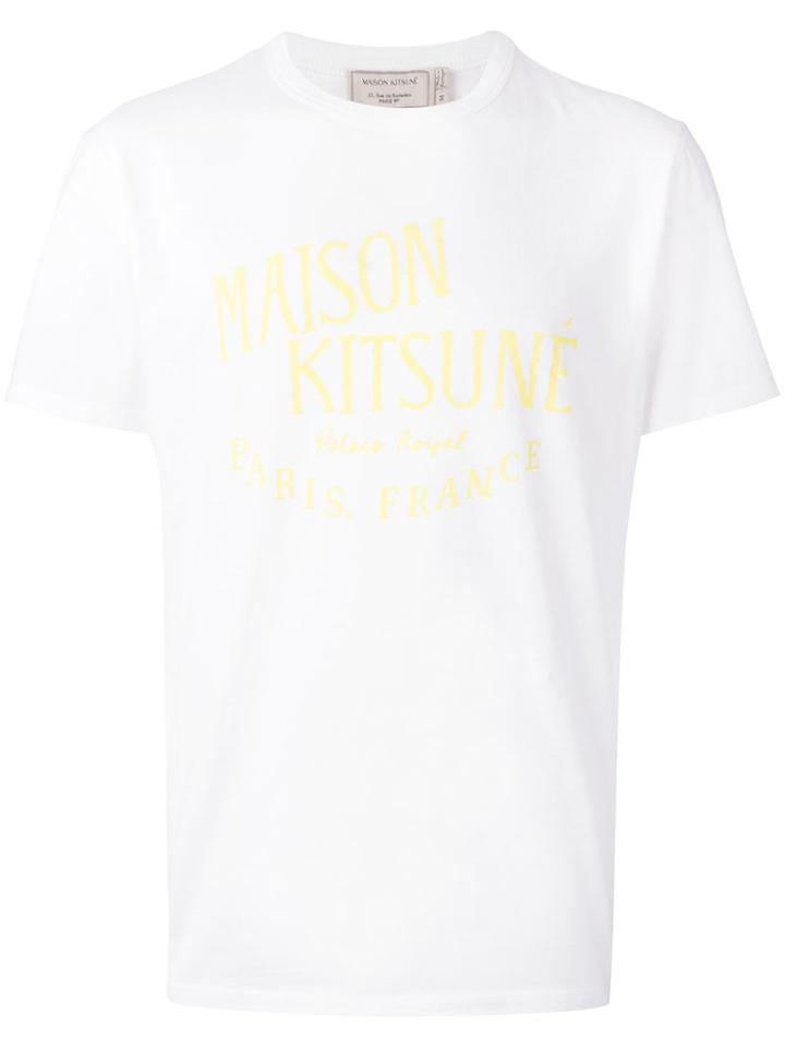 Maison Kitsuné Plain T-shirt, Men's, Size: Xs, White, Cotton