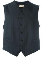 Romeo Gigli Vintage Pinstripe Waistcoat, Men's, Size: 48, Grey