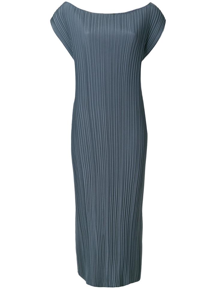 Fabiana Filippi Fitted Pleated Dress - Grey