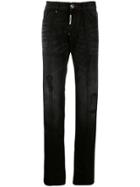 Philipp Plein Destroyed Straight Jeans - Black