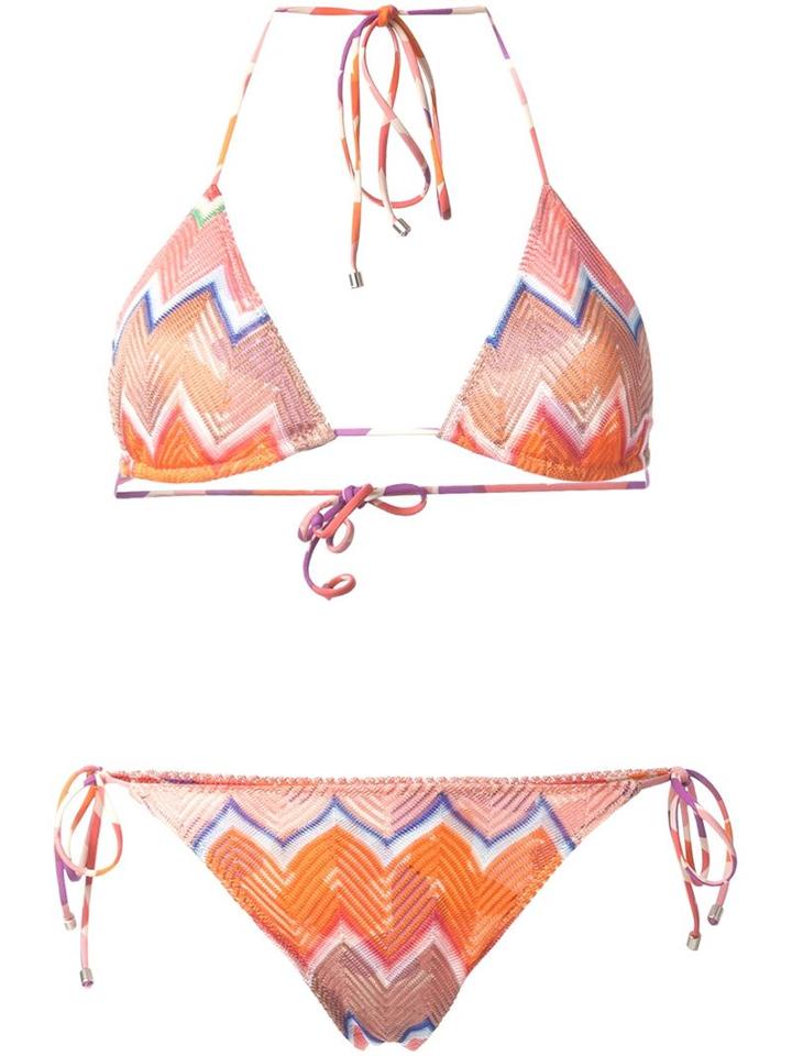 Missoni Zigzag Pattern Triangle Bikini