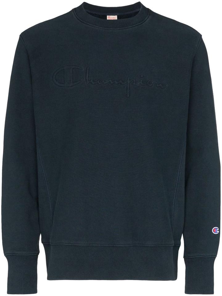Champion Logo-embroidered Jumper - Blue