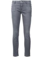 Closed Front Pocket Skinny Jeans, Women's, Size: 27, Grey, Cotton/polyester/spandex/elastane