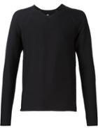 Label Under Construction V-neck Jumper, Men's, Size: 52, Black, Cotton