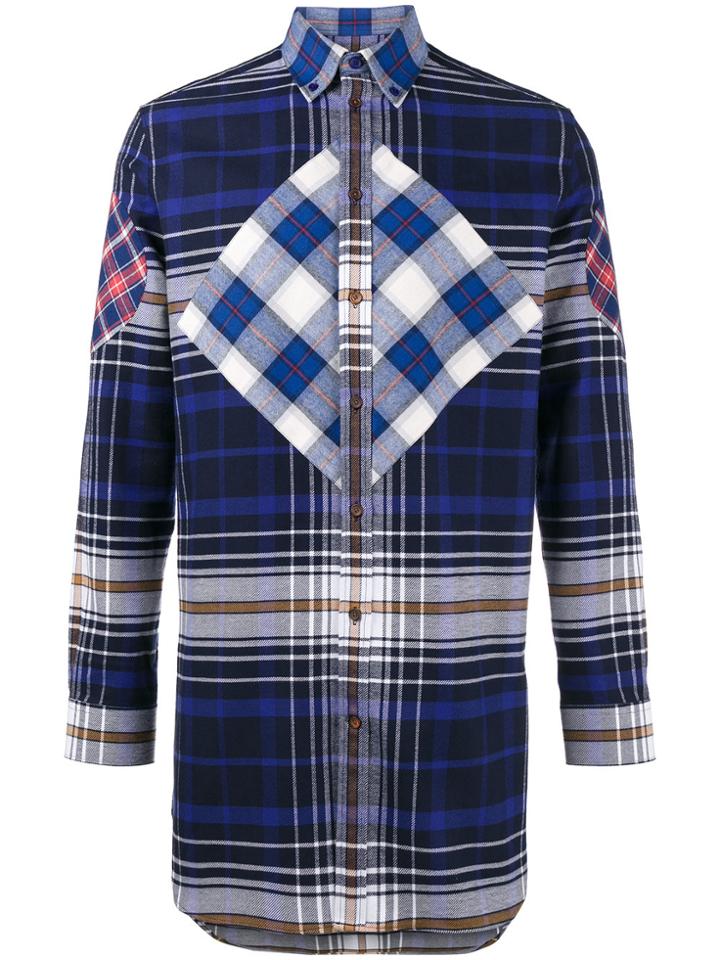 Givenchy Oversized Check Shirt - Blue