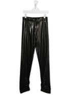 Pinko Kids Teen Wet Look Leggings - Black