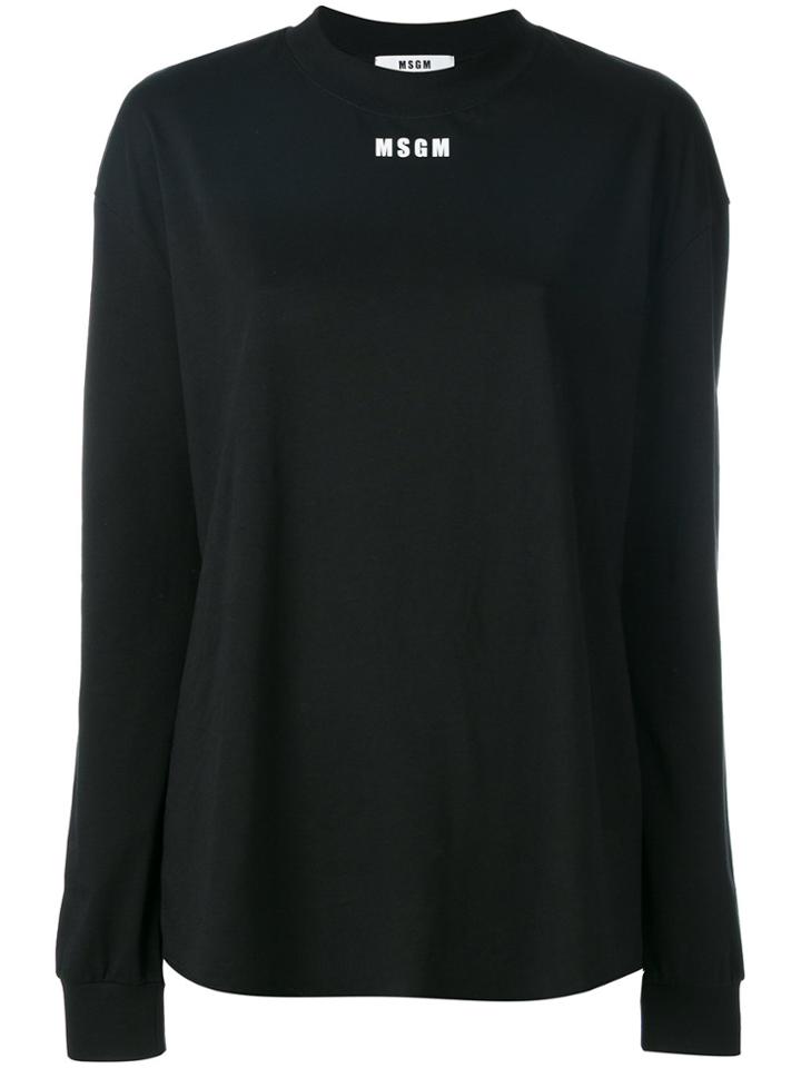 Msgm Logo Sweatshirt - Black