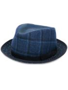 Etro Plaid Trilby Hat - Blue