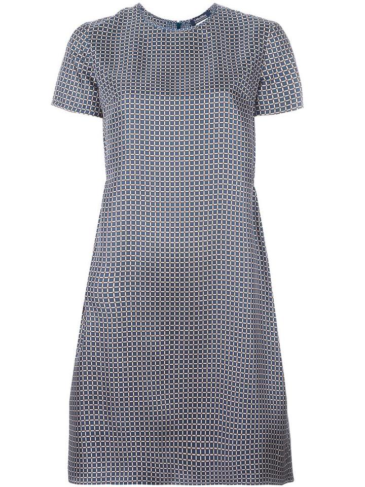 's Max Mara Geometric Print Shift Dress, Women's, Size: 40, Blue, Silk