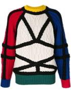 Charles Jeffrey Loverboy Geometric Knit Jumper - Black