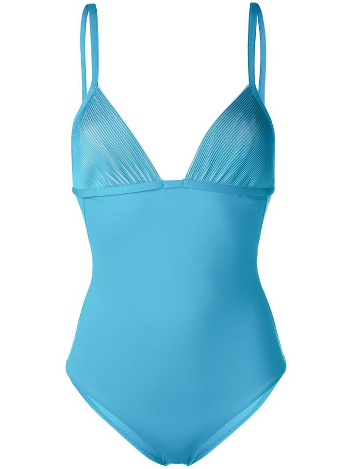 La Perla Super Stripes Swimsuit, Women's, Size: 2, Blue, Polyamide/spandex/elastane